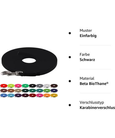 Buy LENNIE BioThane Tracking Leash - 1m for Dogs 15-25kg No Hand Loop Durable Black - International Shipping Available - Buy Online on GoSupps.com