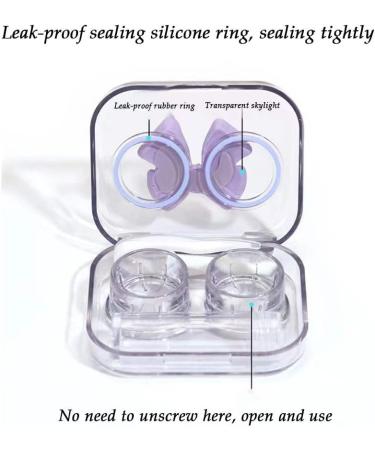 Thiocwey Contact Lens Container Travel Set - Remover Cleaner Washer Tweezers & Soft Shovel - Ideal for Home & Travel - Loop Blue - Buy Online on GoSupps.com
