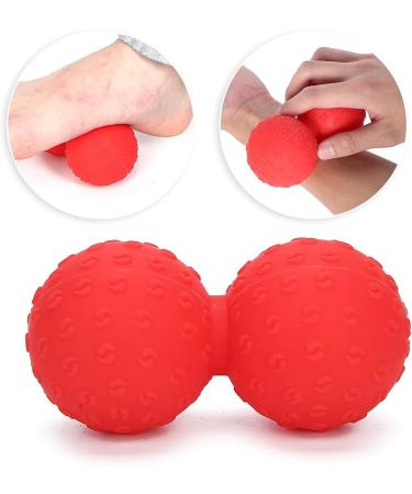 Ververt Touch Double Massage Ball | Leg Back & Shoulder Muscle Relaxation | Deep Tissue Massage & Yoga Fitness Ball | Red - Buy Online on GoSupps.com