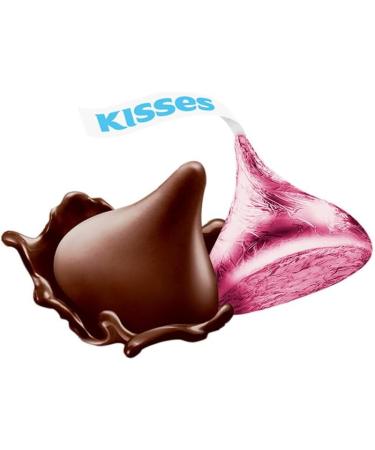 HERSHEY'S KISSES Milk Chocolate Candy Pink Foils Candy for Baby Showers Gender Reveals Holiday Candy Christmas Candy Stocking Stuffers 415g - Buy Online on GoSupps.com