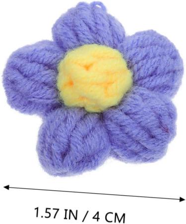 TEHAUX 30 Pcs Hairpin Accessories Crochet Hook Flowers for Headbands Diy Brooch Flower The Flowers Decals Assorted Color 4x3pcs 4X4cmx3pcs - Buy Online on GoSupps.com