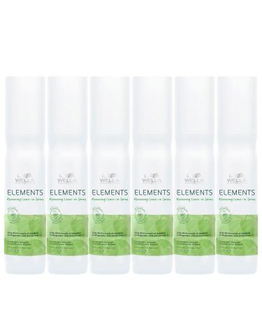 Wella Elements Leave-in Spray 6 x 150 ml Paraben-free 2-phase conditioner for dry-brittle