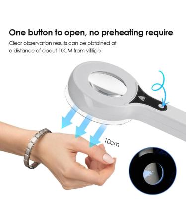 Handheld Woods Lamp Skin Analyzer Portable Facial Salon Beauty Analyzer Lamp Professional Facial Magnifying Analyzer for Spa Salon and Home Use Clear Viewing Port - Buy Online on GoSupps.com