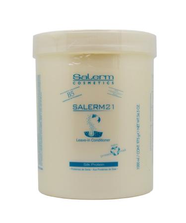 Salerm Cosmetics 21 LEAVE-IN Conditioner  B5 Provitamin Lipsomes & Silk Protein (34.5 oz - large tub size) 34.5 Fl Oz (Pack of 1)