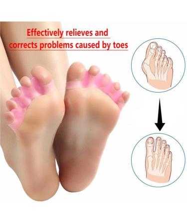 Elfstone Black Silicone Toe Spacers - Correct Toe Alignment, Bunion & Hammertoe Straighteners (1 Pair) - Buy Online on GoSupps.com