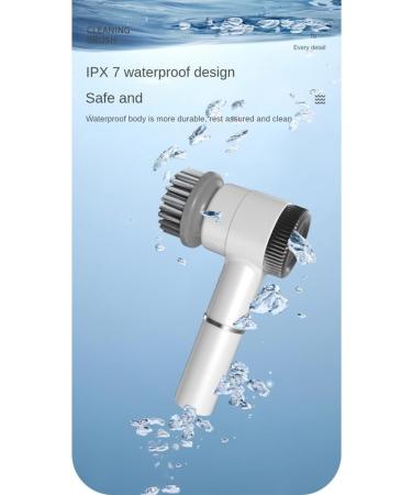 Tovmekdjn Electric Scrubber Electric Cleaning Brush Cordless Power Scrubber Wih 5 Replace Brush Heads for Bathroom Kitchens Easy to Use - Buy Online on GoSupps.com
