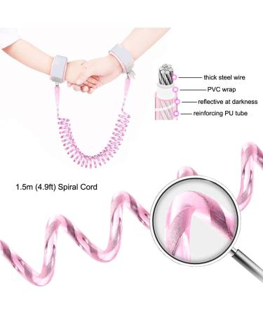Heihei Children Safety Line - PLASS 3-in-1 Toddler Running Dishes Set with Anti-Lost Wrist Link Backpack & 1.5m Rubber Strap Pink | Safe & Fun for Kids - Buy Online on GoSupps.com