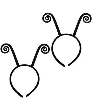 2Pcs Butterfly Bee Antenna Headband for Woman Black Velvet Halloween Costume Woman Hair Accessories for Kids Adult Keepatin