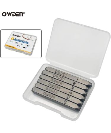 OWDEN Jewelry Metal Stamps Set - 6pcs Heart Design Stamps, Steel Punch for Jewelry Making - Buy Online on GoSupps.com