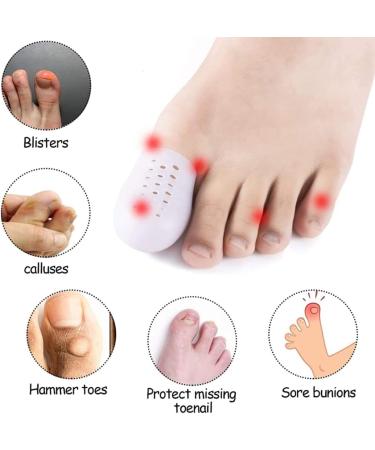 Havamoasa Big Toe Protector - Silicone Cap for Toe Corns, Calluses, Blisters - Breathable, Holes for Ingrown Toenails, Friction Reduction - Large - Buy Online on GoSupps.com