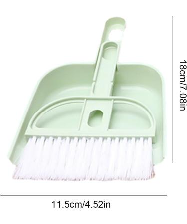 Jextou Small Dustpan and Brush Set Desk Cleaning Set - Portable Hand Cleaning Dustpan and Brush Set for Keyboard Countertop Green - Buy Online on GoSupps.com
