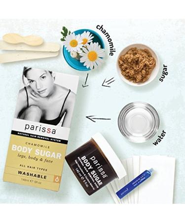 Parissa Chamomile Body Sugar Hair Remover - 5oz Natural System for Smooth Skin - Buy Online on GoSupps.com