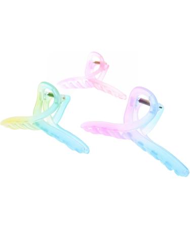 Zac's Alter Ego Set of 6 Large 11.5cm Assorted Translucent Two Tone Pastel Matte Finish Twirl Clamps - Buy Online on GoSupps.com