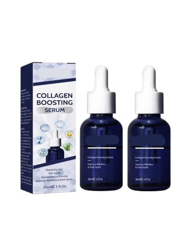 Collagen Boosting Serum emove Wrinkles On Your Face And Body. It Encourages Cell Reborn Which Helps You To Rewind The Age. (Color : 2Count (Pack of 2))