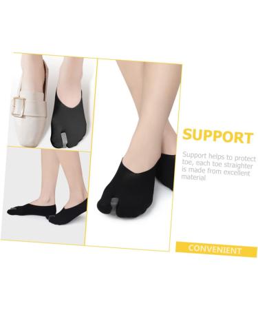 FOMIYES Men's Invisible Boat Socks Separator with Hallux Valgus Protector - Black, 1 Pair - Buy Online on GoSupps.com