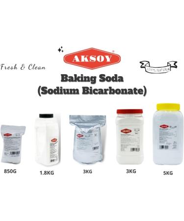 850g Aksoy Baking Soda - Pure Sodium Bicarbonate Powder for Cooking, Baking & Cleaning - Buy Online on GoSupps.com