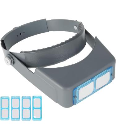 RVEFOT Head Mount Magnifier 1.5X 2X 2.5X 3.5X Headset Magnifying Glasses Optical Handsfree Binocular Magnifier Jeweler Magnifier Loupe with 4 Lens for Electronics Watch Repair Jeweler Antique(1 Set) - Buy Online on GoSupps.com
