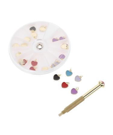 FRCOLOR 1set Jewelry Accessories Nail Acrylic Gels DIY Decals Chain D Gems Chains Decors with Drill Art Tools Beautiful Dangle Manicure for Charms Drilling Decoration Ornament Supplies Colorful 8x8cm