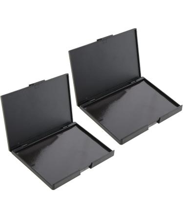 Pack of 2 Pro Empty Magnetic Makeup Palette Holder Case for Eyeshadow Powder Blush Cosmetic Case (Black) - Buy Online on GoSupps.com