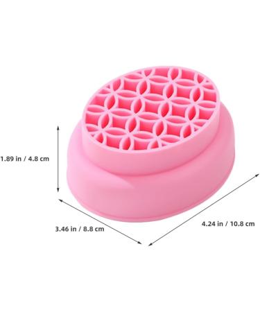 PATKAW Makeup Brush Cleaner Bowl Silicone Makeup Brush Cleaner Mat Scrubber with Brush Drying Holder Cosmetic Cleaning Tool Organizer for Powder Puffs Sponges - Buy Online on GoSupps.com