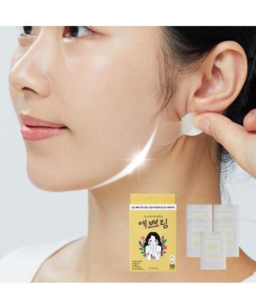 Face Lift Tape. Flexible face tape Hydrocolloid band type Instantly Lifts All skin type Sensitive Skin Double chin V-shaped face line Off White