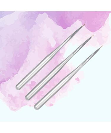 Beaupretty Nail Art Liner Brush Pen nail art liner nail art brush pen nail stripping brush nail polish liner eyeliner Eyeliner Small Bristle Brush medium Silver - Buy Online on GoSupps.com