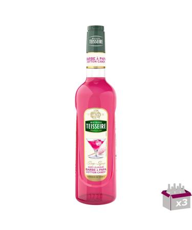 TEISSEIRE Pack of 3 Candy Floss Syrup 70cl