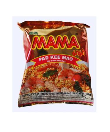 Mama Pad Kee Mao Noodles 30 Packets 60 g (Pack of 1)