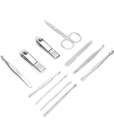 Verdant Touch Nail Clippers Kit Manicure Pedicure Nail Clippers Set 11-Piece Stainless Steel Acne Removal Tool Kit Black - Buy Online on GoSupps.com