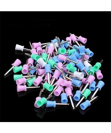 Rubber Toothpaste Polishing Brush Toothbrush Protection Cup Set - 100 Pcs (Color) | Lock Type - Buy Online on GoSupps.com