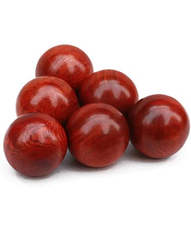 Tovinanna 4-Piece Hand Exercise Massage Balls | Chinese Health Balls for Wrist Strengthening | Wooden Red Traditional Fitness Tool - Buy Online on GoSupps.com