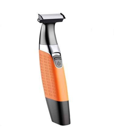 Electric Razor Beard Trimmer Men Waterproof Beard Grooming Cordless USB Rechargeable Body Groomer and Hair Remover for Eyebrow Beard Facial& Body Hair for Men and Women Orange