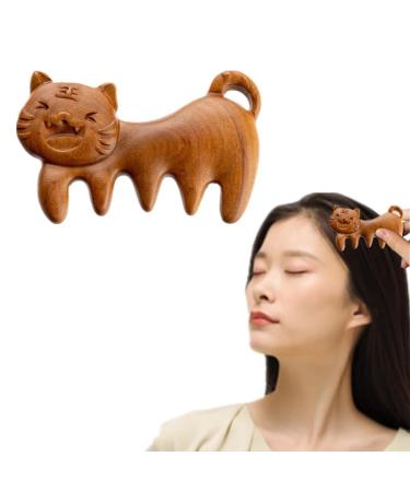 Buy Tiger Sandalwood Gua Sha Comb - 5-Finger Wide Tooth Massage Tool for Scalp & Body - Natural Acupressure Gift for Men & Women - International Shipping Available - Buy Online on GoSupps.com