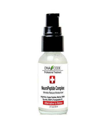 DNA Code - No Needle Alternative-Argireline NeuroPeptides Wrinkle Reduce Moisturizer+Matrixyl 3000 Syn-Ake SNAP-8 Copper Peptides 1 Fl Oz (Pack of 1)