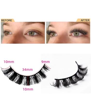 Buy 10 Pairs Cat Eye Faux Mink False Eyelashes - Black | International Shipping Available - Buy Online on GoSupps.com