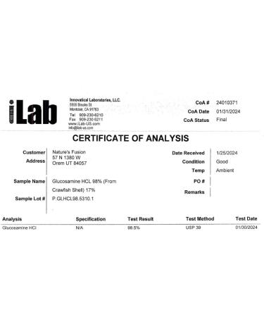 Nature's Fusions Glucosamine Chondroitin MSM Turmeric Boswellia - Joint Support Supplement - 120 Capsules - Chondroitin Sulfate Capsules - with Hyaluronic Acid - Supports Healthy Bones 120 Count (Pack of 1) - Buy Online on GoSupps.com