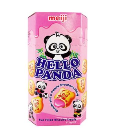 Meiji Hello Panda Strawberry - Pack of 5 (5 x 50g)