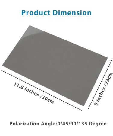4 Pack Adhesive Polarized Film Sheets for Screen Repair & Education 11.8x9 inches - Linear Polarizing Filter 0/90/45/135 Degree - Buy Online on GoSupps.com