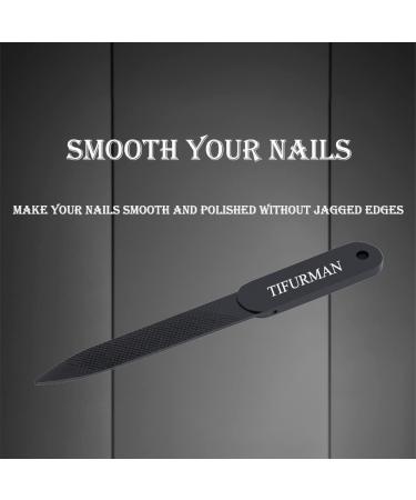 TIFURMAN Nail Clippers Set - 4pcs Cutter for Fingernail, Thick Toenail, and Ingrown Nail with File - Stocking Stuffers for Men and Women (Black) - Buy Online on GoSupps.com