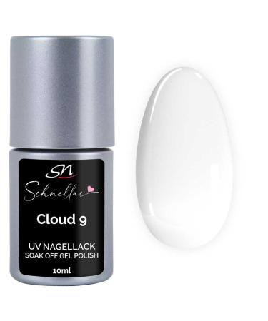 SN SCHNELLAC Cloud 9 UV nail polish white opaque Vegan Gel Polish white Shellac color gel Hema free 10 ml