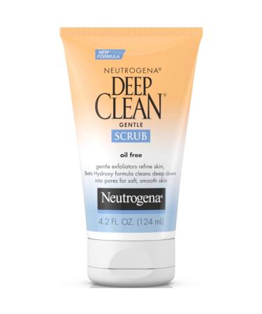 Neutrogena Deep Clean Gentle Daily Facial Scrub Oil-Free Cleanser 4.2 fl. Oz (Pack of 2)