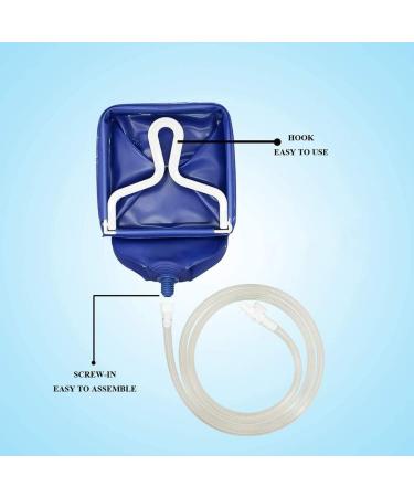 Tixiyu Enema Bag Set - 2L Non-Toxic Silicone Transparent with 142cm Hose & Adapters for Coffee & Water Intestinal Cleansing - Home Use - Buy Online on GoSupps.com