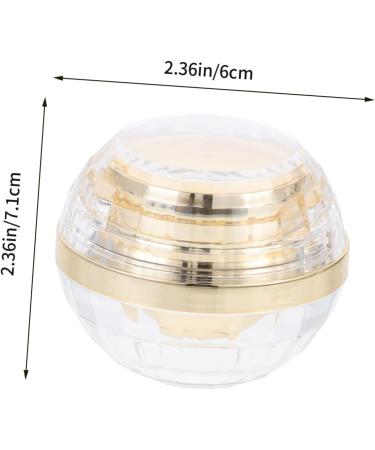 minkissy Cream Bottle Mini Cosmetic Container Body Cream Jars Cosmetic Water Bottle Lotion Jars with Lids Empty Sample Container Cosmetic Samples Container Glass Abs Liner Travel Skin Care 7.1X6X6CM Golden - Buy Online on GoSupps.com