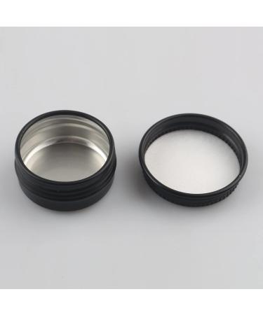 Zeoabsy 48-Piece 10ml Matt Black Aluminum Tins - Empty Round Dosing Containers with Screw Covers Ideal for Cosmetics & Candle Making - Includes 12 Spatulas - Buy Online on GoSupps.com
