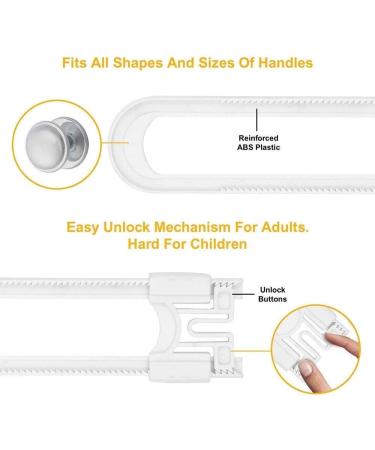 Buy Bootwo Child Lock (6 Pieces) - No Drill Cabinet & Door Protection for Kids - Safe Closet Locks for Children - Buy Online on GoSupps.com