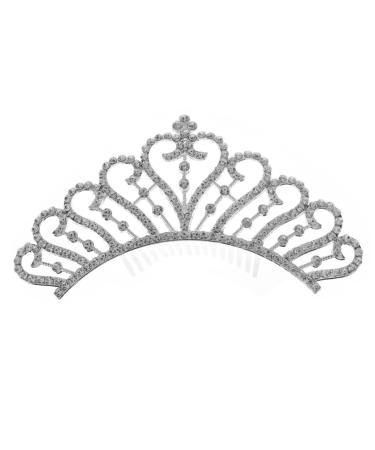 SKISUNO Crown Side Hair Comb Flower Girl Tiara Flower Girl Hair Accessories Wedding Hair Accessories Hair Clips for Kids Women Crown Hairpiece Wig Rhinestones Alloy Bride Small Crown