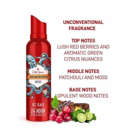 Old Spice Krakengard Deodorant Body Spray for Men - 24-Hour Odor Eliminator & Freshness - Gas-Free Antiperspirant Mist (Pack of 3) - 4.73 Oz - Buy Online on GoSupps.com