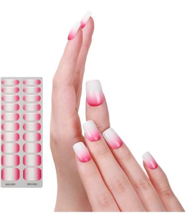 Semi Cured Gel Nails Stickers Full Wrap Nails Polish Strips French Style Gel Nail Strips Nails Art Decortions BSS0357 - Buy Online on GoSupps.com