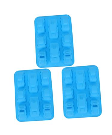 OUNONA 3pcs Cake Mold Decorative Bakeware Pan Cake Stencil Car Candy Molds Cake Silicone Molds for Baking DIY Cake Baking Molds Cookie Cutters Silicone Fondant Biscuit Brownie Silica Gel 33x23cmx3pcs