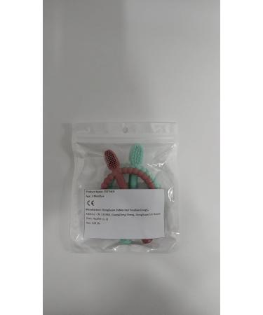 Buy BPA-Free Baby Biting Toys - 2 Pack Silicone Teething Rings for Kids Gum Massage - Bright Green & Caramel - Buy Online on GoSupps.com
